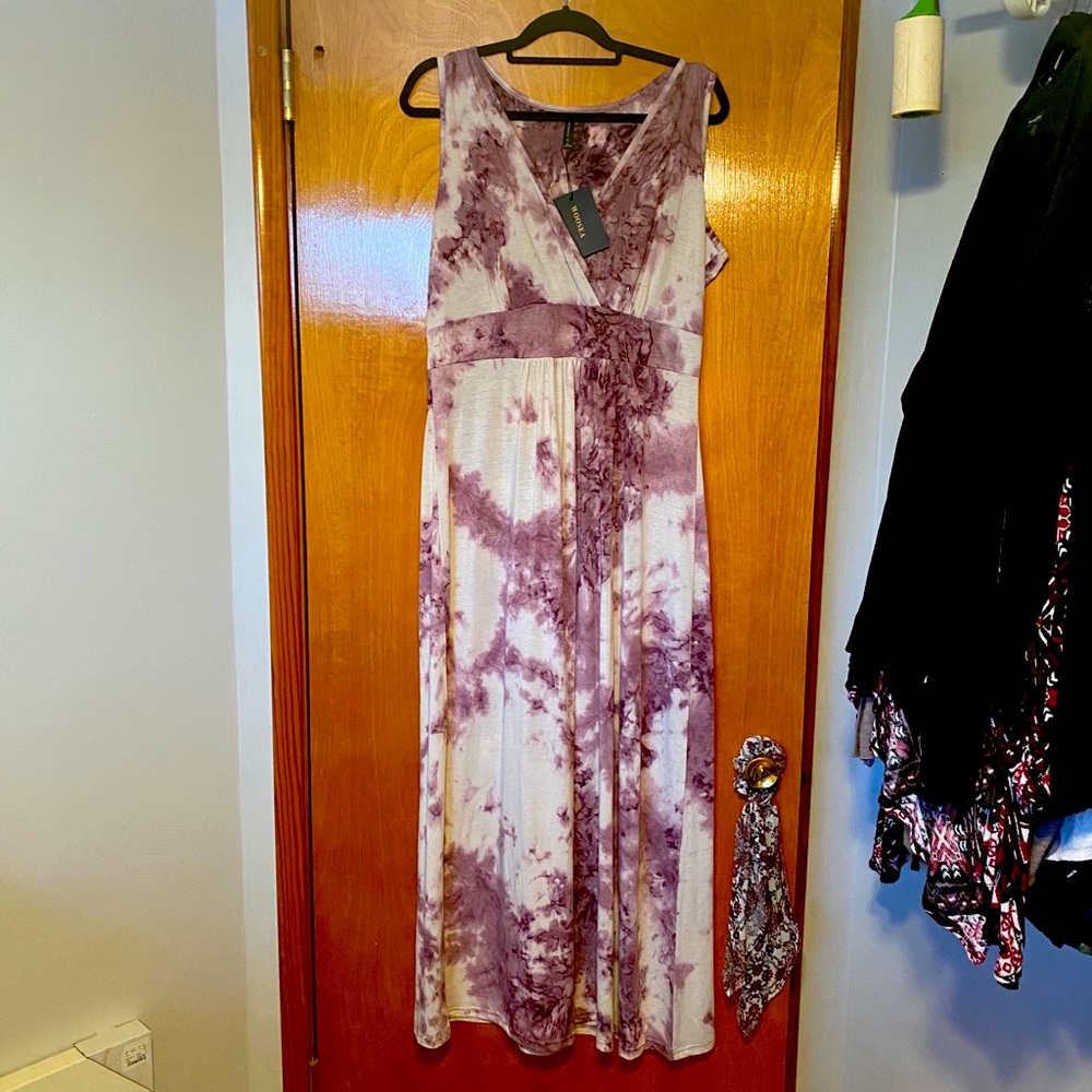 Tie dye maxi dress